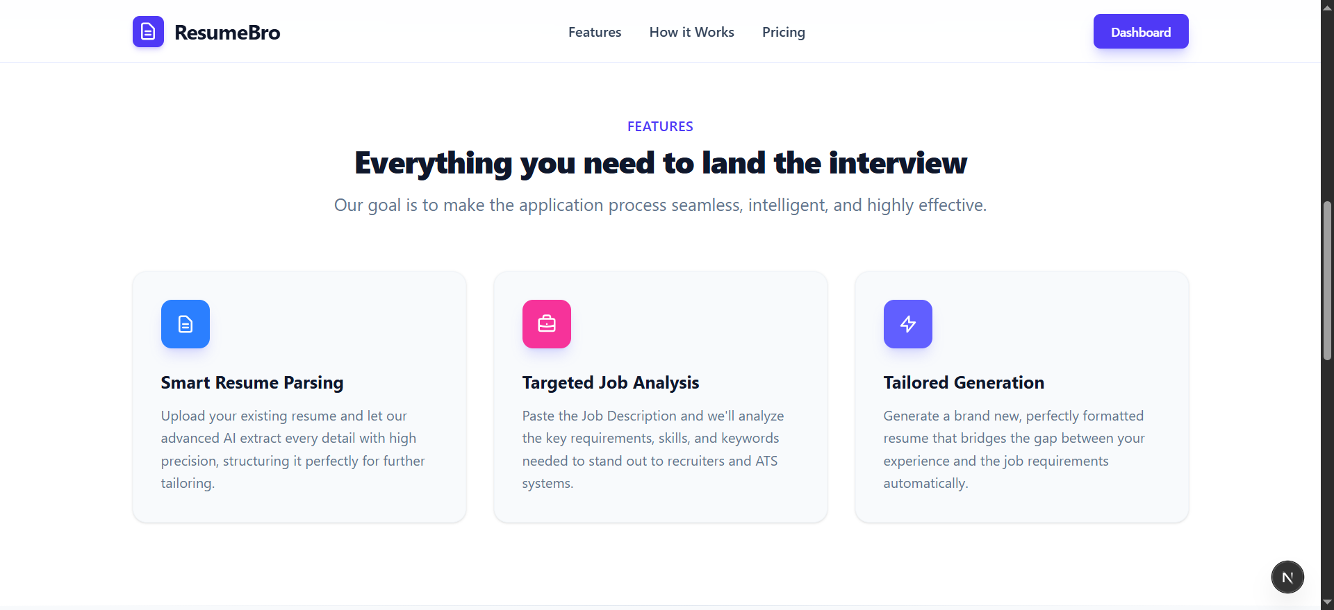 Feature highlight grid